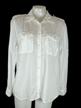 Ralph Lauren denim & supply white cotton button down expedition blouse large